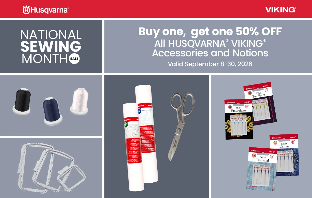 Flyer for Nusqvarna Viking for September 2026.