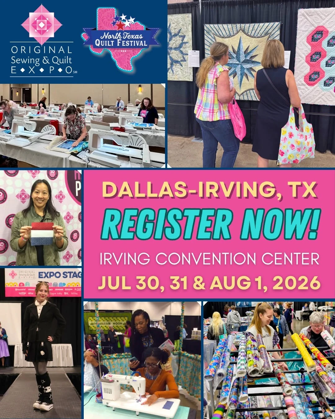 Original Sewing & Quilt Expo registration flyer