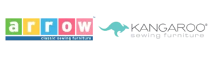 Logos for arrow and kangaroo sewing furniture